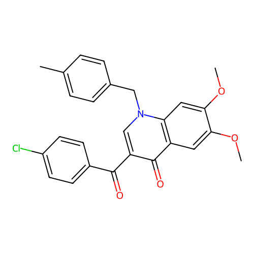 3-(4-Chlorobenzoyl)-6,7-dimethoxy-1-[(4-methylphenyl)methyl]quinolin-4-one structure