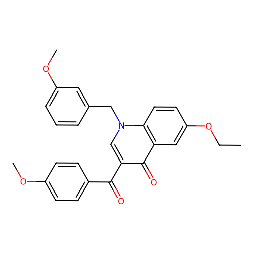 6-Ethoxy-3-(4-methoxybenzoyl)-1-[(3-methoxyphenyl)methyl]quinolin-4-one structure