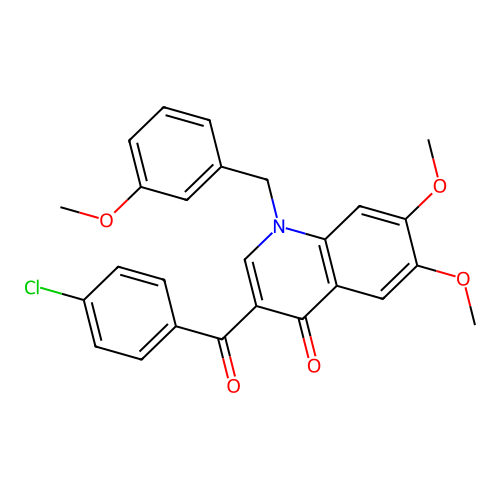 3-(4-Chlorobenzoyl)-6,7-dimethoxy-1-[(3-methoxyphenyl)methyl]quinolin-4-one structure