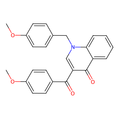 3-(4-Methoxybenzoyl)-1-[(4-methoxyphenyl)methyl]-1,4-dihydroquinolin-4-one structure
