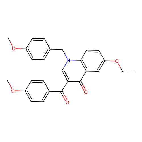 6-Ethoxy-3-(4-methoxybenzoyl)-1-[(4-methoxyphenyl)methyl]quinolin-4-one structure