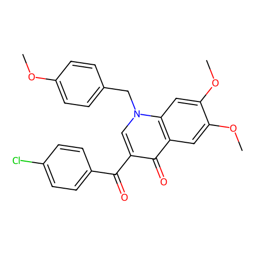 3-(4-Chlorobenzoyl)-6,7-dimethoxy-1-[(4-methoxyphenyl)methyl]quinolin-4-one structure
