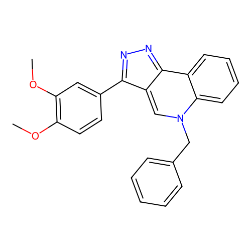 5-benzyl-3-(3,4-dimethoxyphenyl)-5H-pyrazolo[4,3-c]quinoline structure