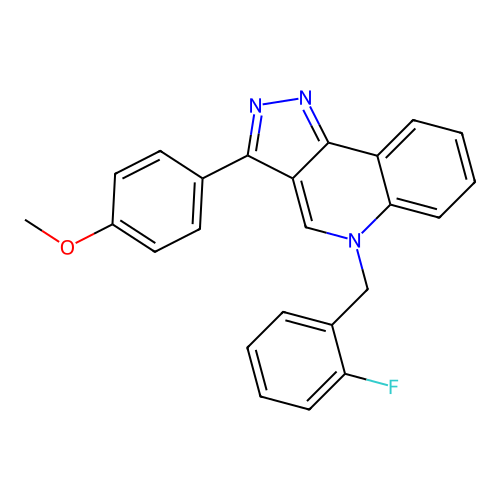 5-[(2-Fluorophenyl)methyl]-3-(4-methoxyphenyl)pyrazolo[4,3-c]quinoline structure