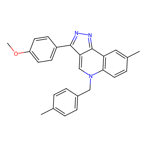 3-(4-Methoxyphenyl)-8-methyl-5-[(4-methylphenyl)methyl]pyrazolo[4,3-c]quinoline structure