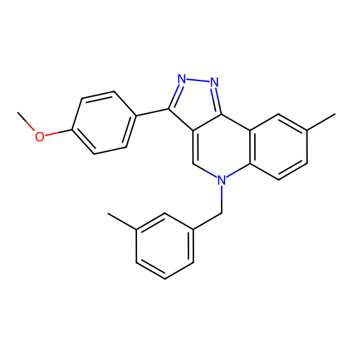 3-(4-Methoxyphenyl)-8-methyl-5-[(3-methylphenyl)methyl]pyrazolo[4,3-c]quinoline structure