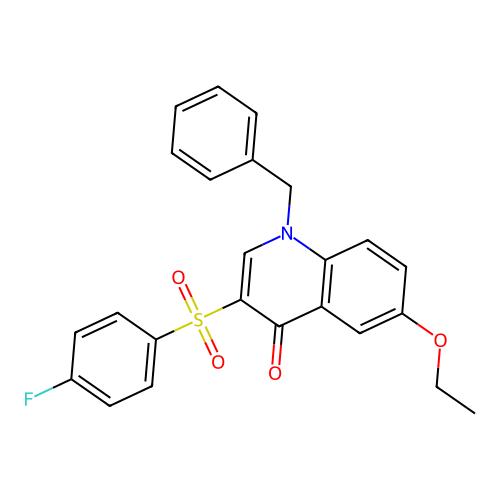 1-Benzyl-6-ethoxy-3-(4-fluorophenyl)sulfonylquinolin-4-one structure
