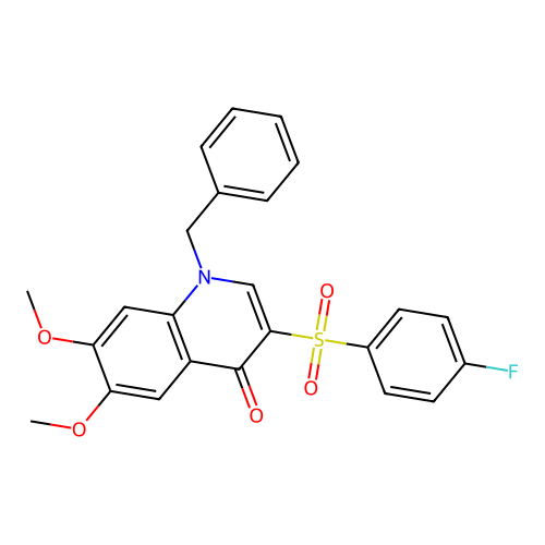 1-Benzyl-3-(4-fluorophenyl)sulfonyl-6,7-dimethoxyquinolin-4-one structure