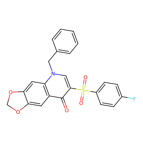 5-benzyl-7-(4-fluorobenzenesulfonyl)-2H,5H,8H-[1,3]dioxolo[4,5-g]quinolin-8-one structure