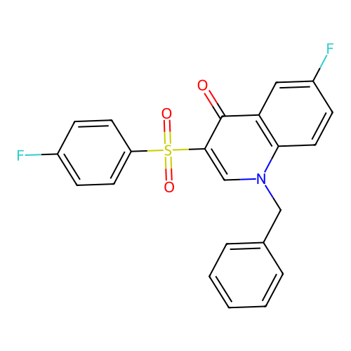1-Benzyl-6-fluoro-3-(4-fluorobenzenesulfonyl)-1,4-dihydroquinolin-4-one structure