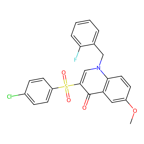 3-(4-Chlorophenyl)sulfonyl-1-[(2-fluorophenyl)methyl]-6-methoxyquinolin-4-one structure