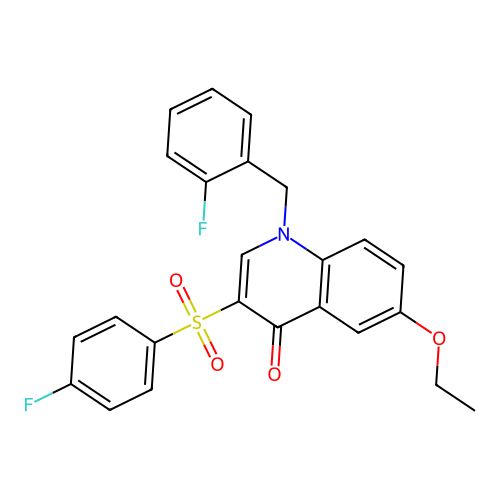 6-Ethoxy-1-[(2-fluorophenyl)methyl]-3-(4-fluorophenyl)sulfonylquinolin-4-one structure