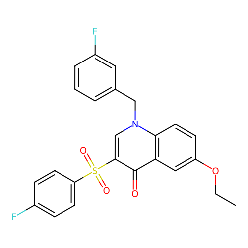 6-Ethoxy-1-[(3-fluorophenyl)methyl]-3-(4-fluorophenyl)sulfonylquinolin-4-one structure