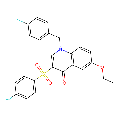 6-Ethoxy-1-[(4-fluorophenyl)methyl]-3-(4-fluorophenyl)sulfonylquinolin-4-one structure