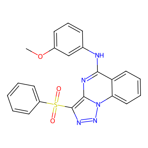 3-(benzenesulfonyl)-N-(3-methoxyphenyl)triazolo[1,5-a]quinazolin-5-amine structure