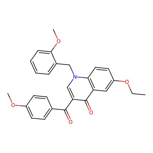 6-Ethoxy-3-(4-methoxybenzoyl)-1-[(2-methoxyphenyl)methyl]quinolin-4-one structure