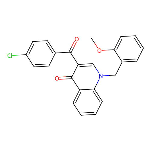 3-(4-Chlorobenzoyl)-1-[(2-methoxyphenyl)methyl]quinolin-4-one structure