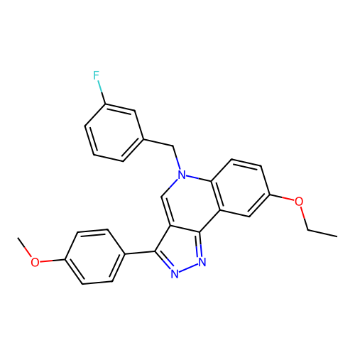 8-Ethoxy-5-[(3-fluorophenyl)methyl]-3-(4-methoxyphenyl)pyrazolo[4,3-c]quinoline structure
