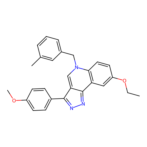 8-Ethoxy-3-(4-methoxyphenyl)-5-[(3-methylphenyl)methyl]pyrazolo[4,3-c]quinoline structure