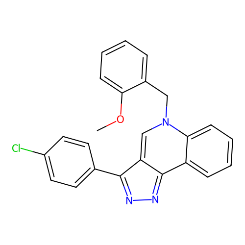 3-(4-Chlorophenyl)-5-[(2-methoxyphenyl)methyl]pyrazolo[4,3-c]quinoline structure