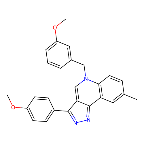 3-(4-Methoxyphenyl)-5-[(3-methoxyphenyl)methyl]-8-methylpyrazolo[4,3-c]quinoline structure