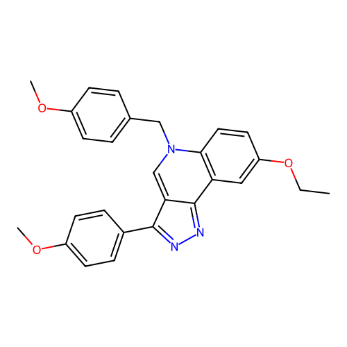8-Ethoxy-3-(4-methoxyphenyl)-5-[(4-methoxyphenyl)methyl]pyrazolo[4,3-c]quinoline structure