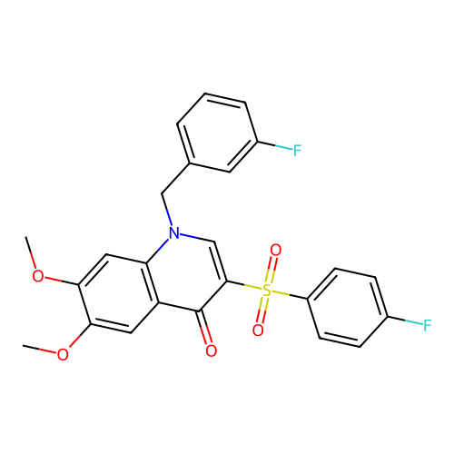 1-(3-fluorobenzyl)-3-((4-fluorophenyl)sulfonyl)-6,7-dimethoxyquinolin-4(1H)-one structure