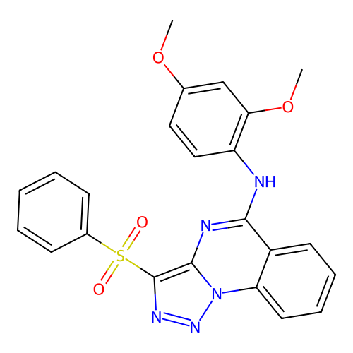 3-(BENZENESULFONYL)-N-(2,4-DIMETHOXYPHENYL)-[1,2,3]TRIAZOLO[1,5-A]QUINAZOLIN-5-AMINE structure