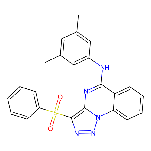 3-(benzenesulfonyl)-N-(3,5-dimethylphenyl)triazolo[1,5-a]quinazolin-5-amine structure