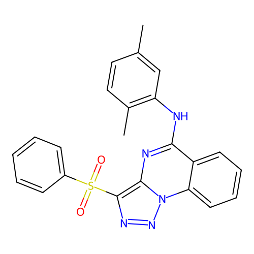 3-(benzenesulfonyl)-N-(2,5-dimethylphenyl)triazolo[1,5-a]quinazolin-5-amine structure