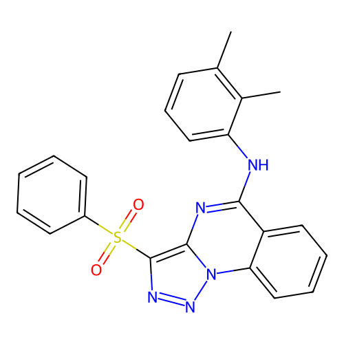 3-(benzenesulfonyl)-N-(2,3-dimethylphenyl)triazolo[1,5-a]quinazolin-5-amine structure