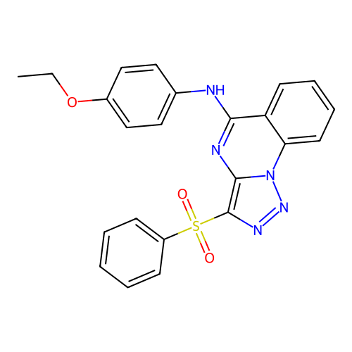 3-(benzenesulfonyl)-N-(4-ethoxyphenyl)triazolo[1,5-a]quinazolin-5-amine structure