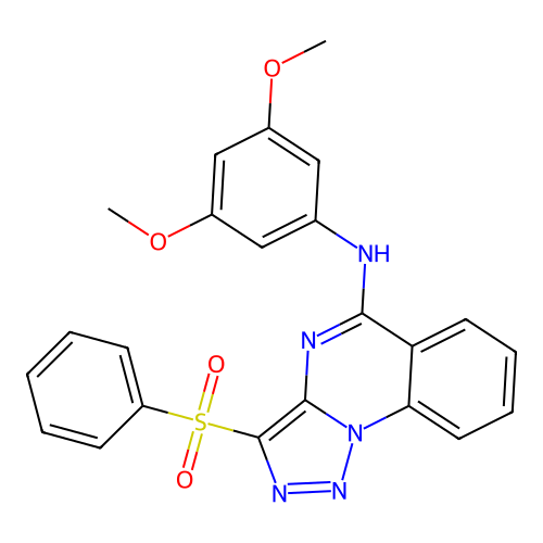 3-(BENZENESULFONYL)-N-(3,5-DIMETHOXYPHENYL)-[1,2,3]TRIAZOLO[1,5-A]QUINAZOLIN-5-AMINE structure