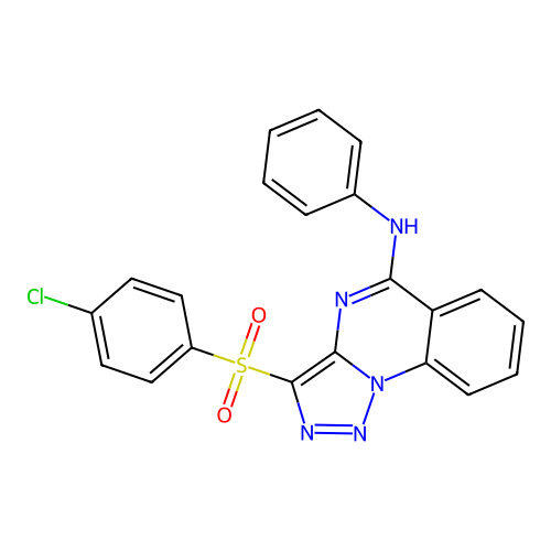 3-[(4-chlorophenyl)sulfonyl]-N-phenyl[1,2,3]triazolo[1,5-a]quinazolin-5-amine structure