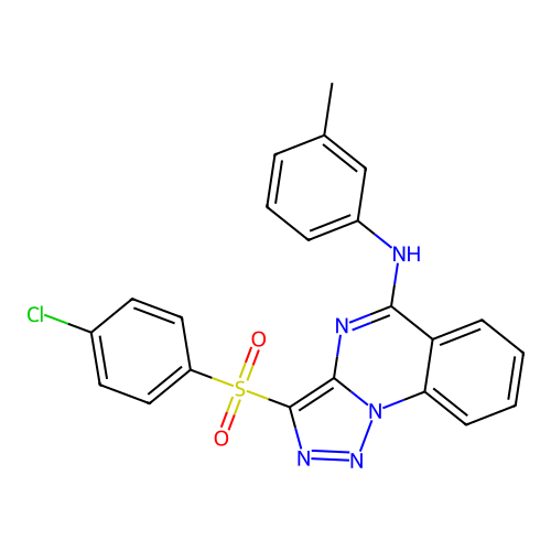 3-(4-CHLOROBENZENESULFONYL)-N-(3-METHYLPHENYL)-[1,2,3]TRIAZOLO[1,5-A]QUINAZOLIN-5-AMINE structure