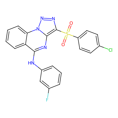 3-(4-CHLOROBENZENESULFONYL)-N-(3-FLUOROPHENYL)-[1,2,3]TRIAZOLO[1,5-A]QUINAZOLIN-5-AMINE structure