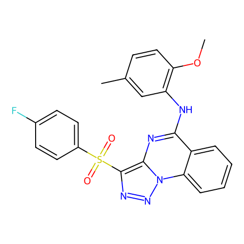 3-(4-FLUOROBENZENESULFONYL)-N-(2-METHOXY-5-METHYLPHENYL)-[1,2,3]TRIAZOLO[1,5-A]QUINAZOLIN-5-AMINE structure