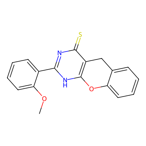2-(2-Methoxyphenyl)-1,5-dihydrochromeno[2,3-d]pyrimidine-4-thione structure