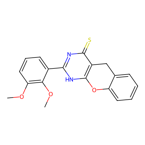 2-(2,3-Dimethoxyphenyl)-1,5-dihydrochromeno[2,3-d]pyrimidine-4-thione structure
