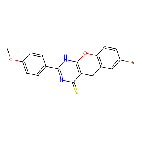 7-Bromo-2-(4-methoxyphenyl)-1,5-dihydrochromeno[2,3-d]pyrimidine-4-thione structure