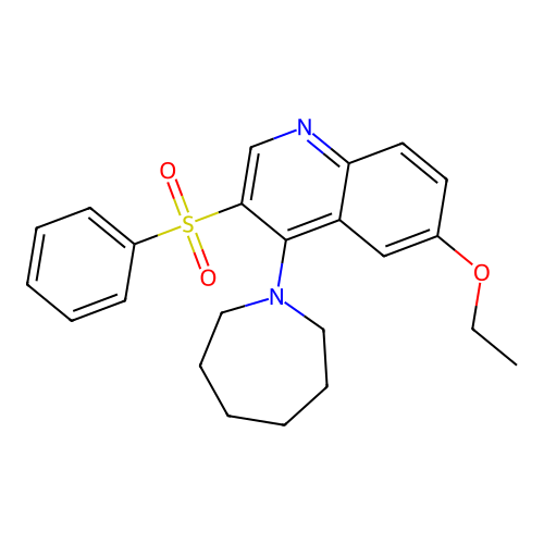 4-(Azepan-1-yl)-3-(benzenesulfonyl)-6-ethoxyquinoline structure
