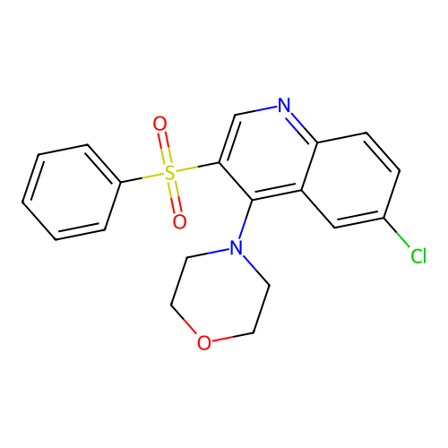 3-(Benzenesulfonyl)-6-chloro-4-(morpholin-4-yl)quinoline structure