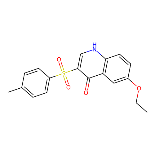 6-ethoxy-3-(4-methylphenyl)sulfonyl-1H-quinolin-4-one structure
