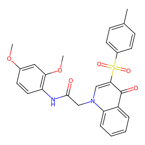 N-(2,4-dimethoxyphenyl)-2-[3-(4-methylbenzenesulfonyl)-4-oxo-1,4-dihydroquinolin-1-yl]acetamide structure