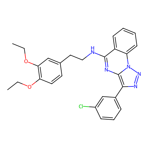 3-(3-CHLOROPHENYL)-N-[2-(3,4-DIETHOXYPHENYL)ETHYL]-[1,2,3]TRIAZOLO[1,5-A]QUINAZOLIN-5-AMINE structure