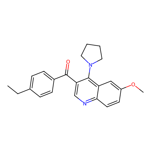 (4-Ethylphenyl)-(6-methoxy-4-pyrrolidin-1-ylquinolin-3-yl)methanone structure