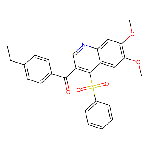 (6,7-Dimethoxy-4-(phenylsulfonyl)quinolin-3-yl)(4-ethylphenyl)methanone structure