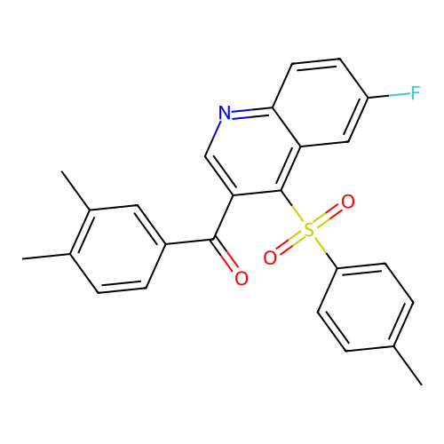(3,4-Dimethylphenyl)(6-fluoro-4-tosylquinolin-3-yl)methanone structure