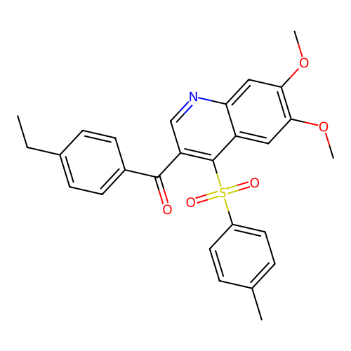 (6,7-Dimethoxy-4-tosylquinolin-3-yl)(4-ethylphenyl)methanone structure