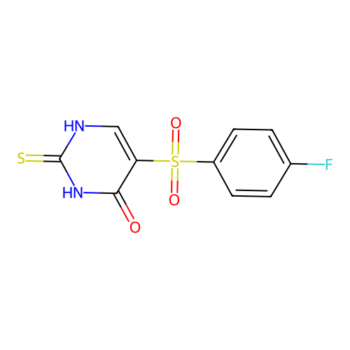 5-[(4-fluorophenyl)sulfonyl]-2-thioxo-2,3-dihydropyrimidin-4(1H)-one structure